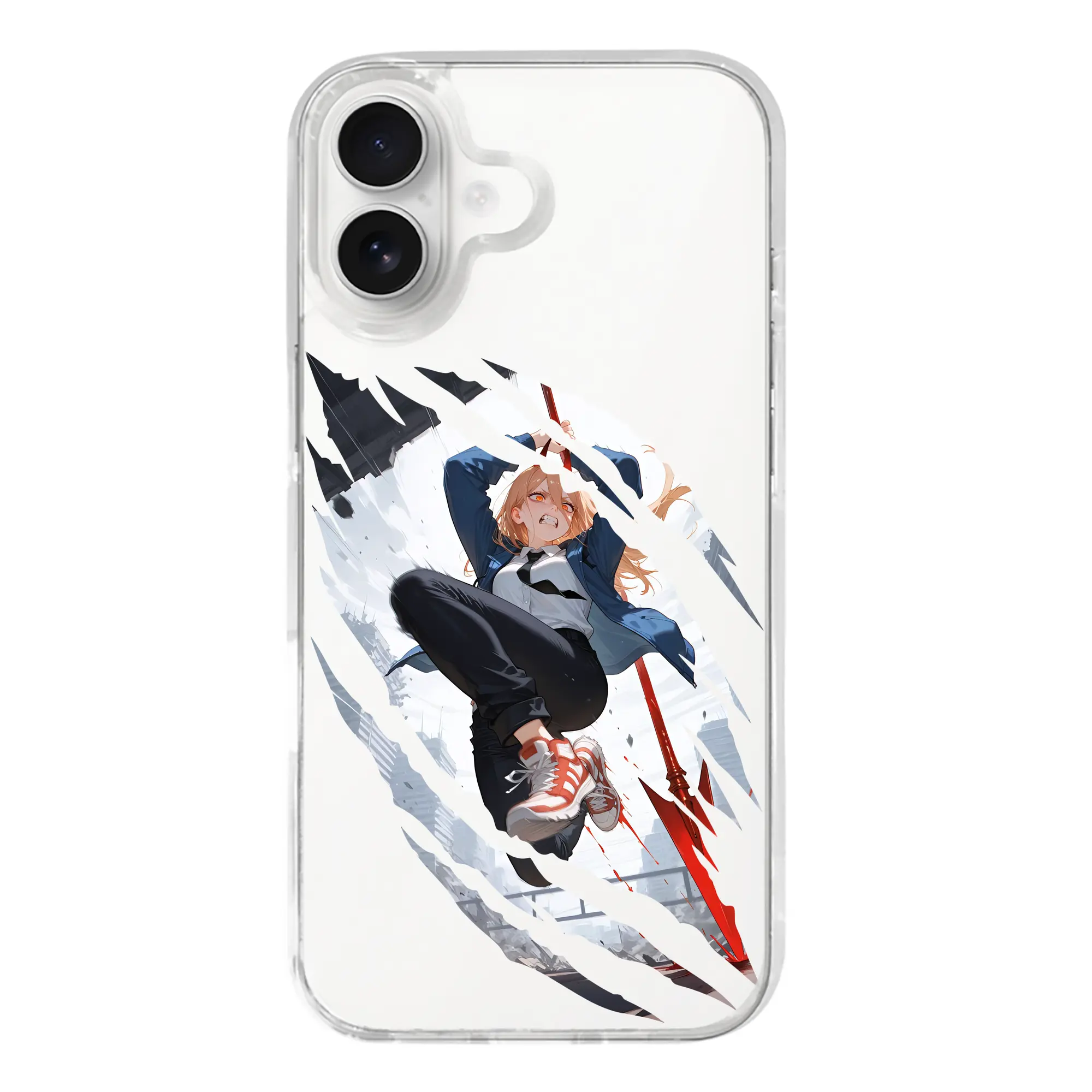 チェンソーマン グッズ,パワー - iPhone 17シリーズ 透明スマホケース – 薄型・耐衝撃・精密フィット保護カバー